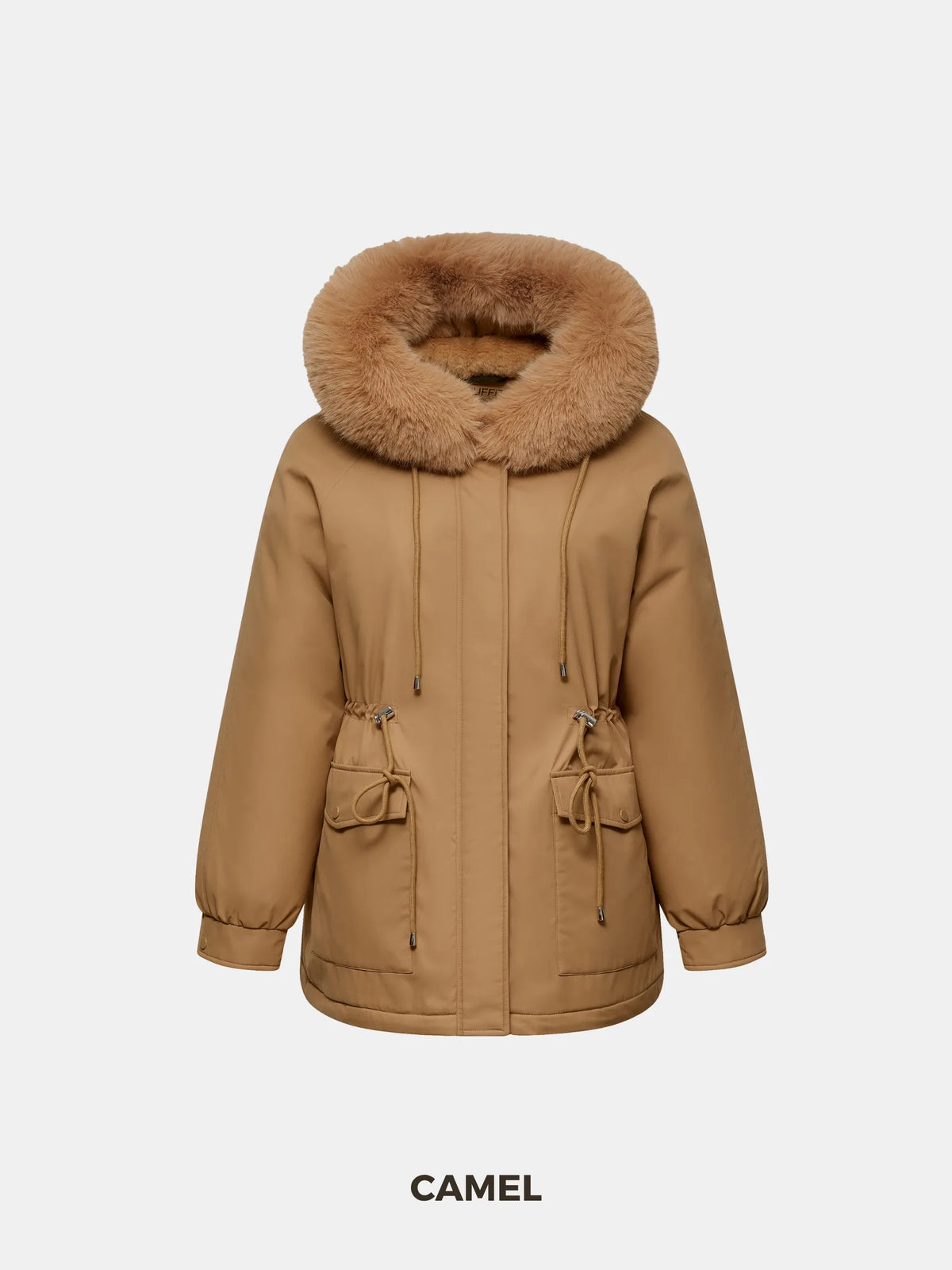 PUFFLT Faux Fur Lined And Trim Parka
