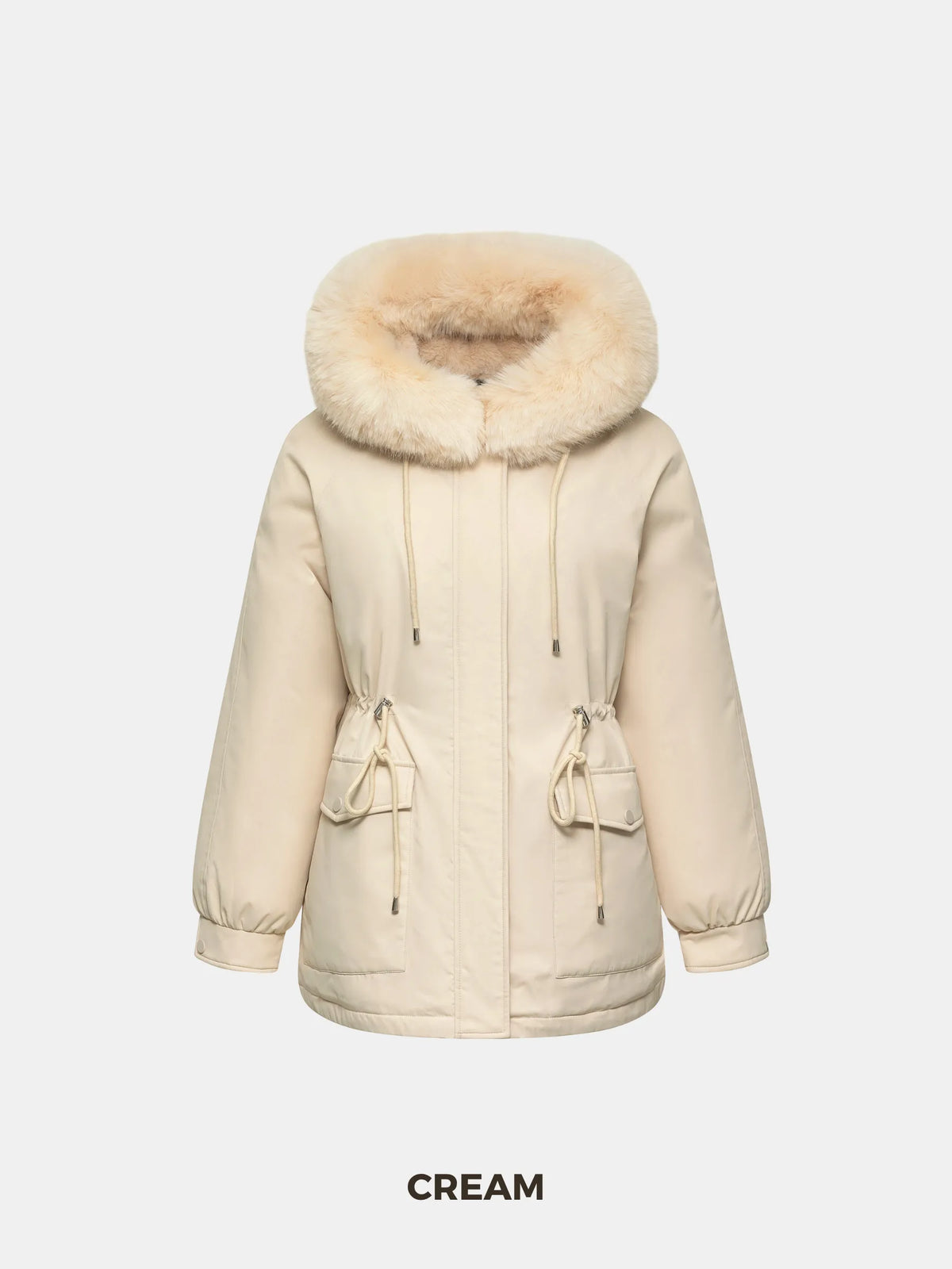 PUFFLT Faux Fur Lined And Trim Parka