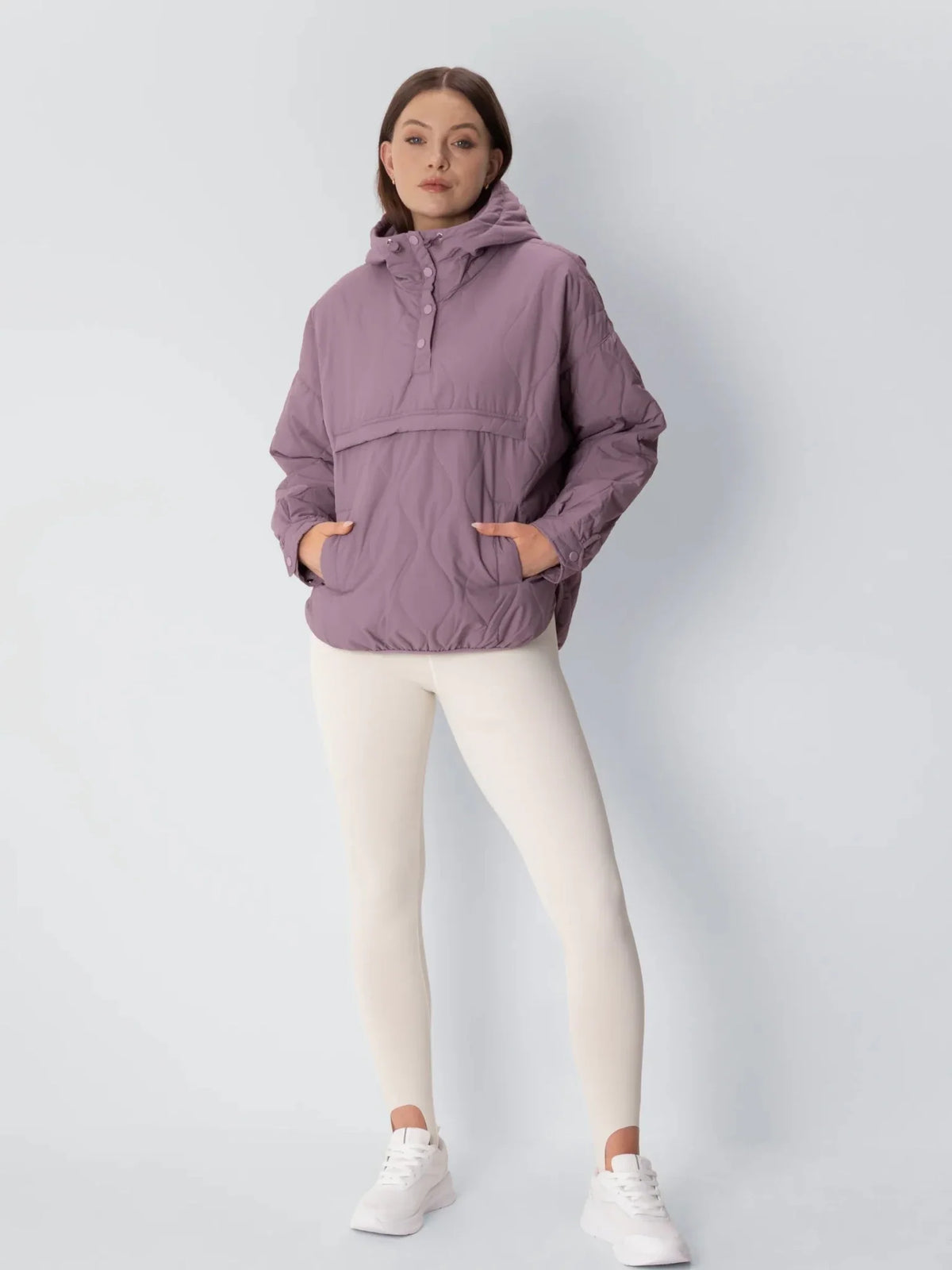 PUFFLT Kangaroo Pocket Packable Quilted Puffer Hoodie