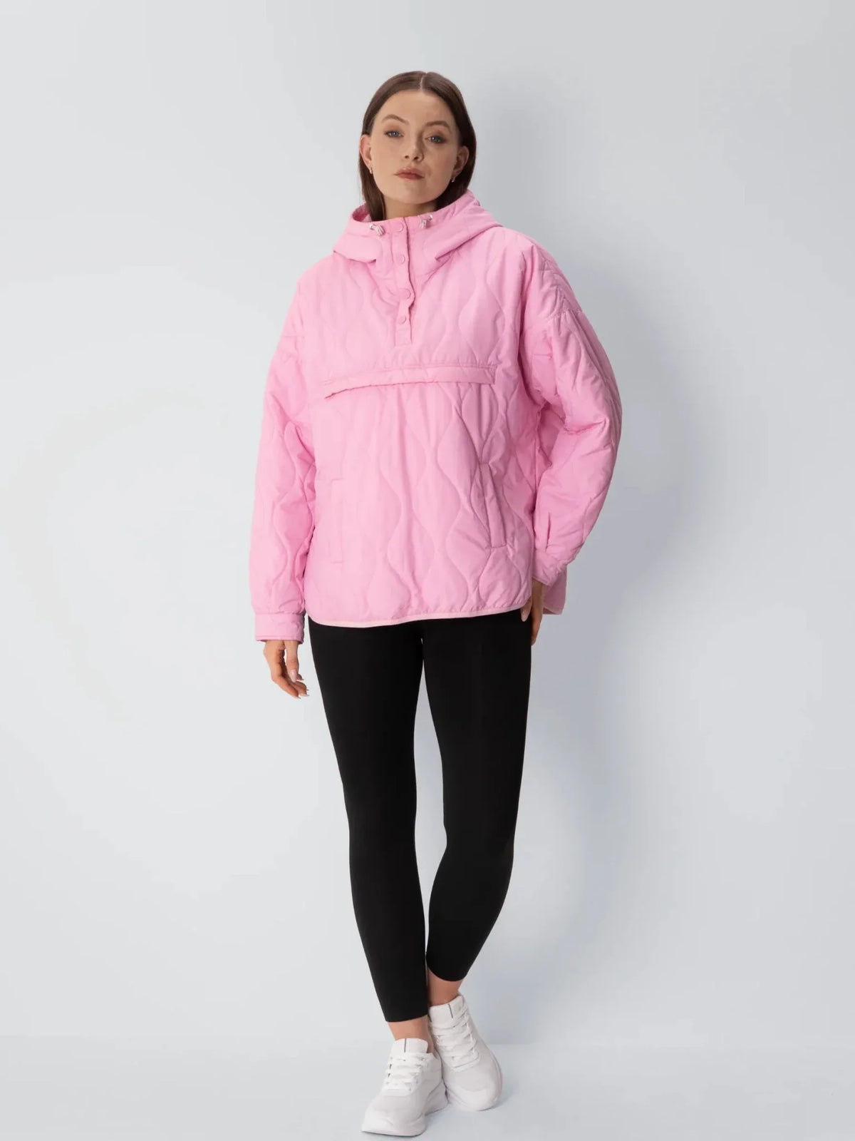 PUFFLT Kangaroo Pocket Packable Quilted Puffer Hoodie