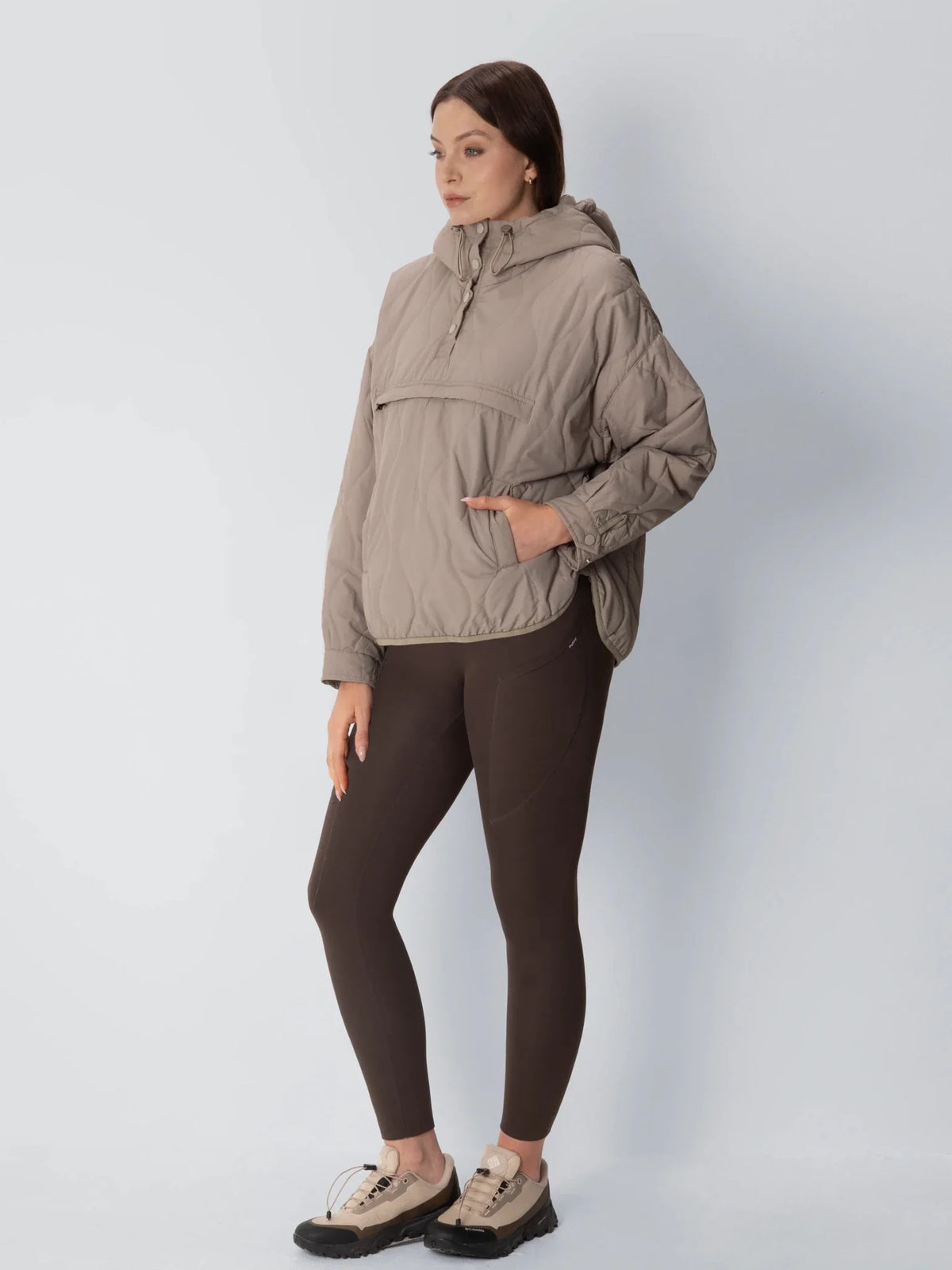PUFFLT Kangaroo Pocket Packable Quilted Puffer Hoodie