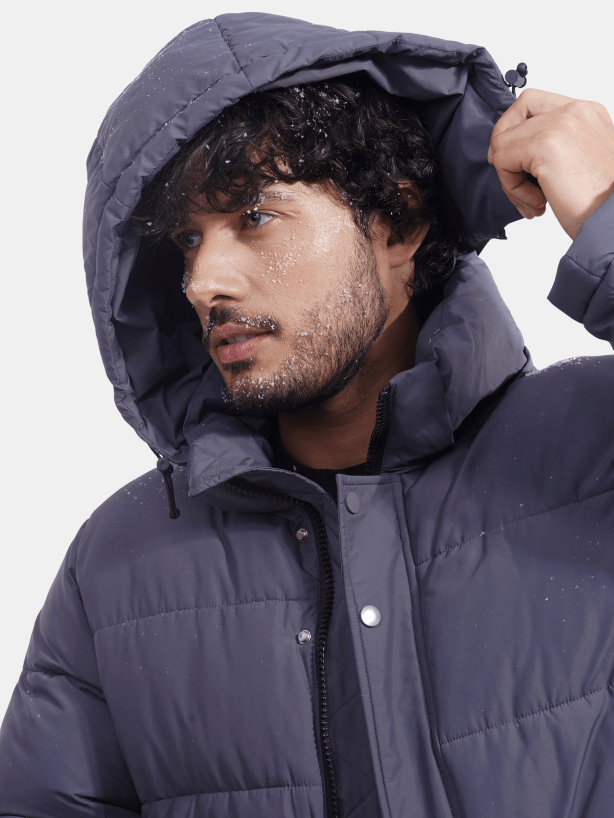 PUFFLT Men's Detachable-Hooded Puffer Jacket