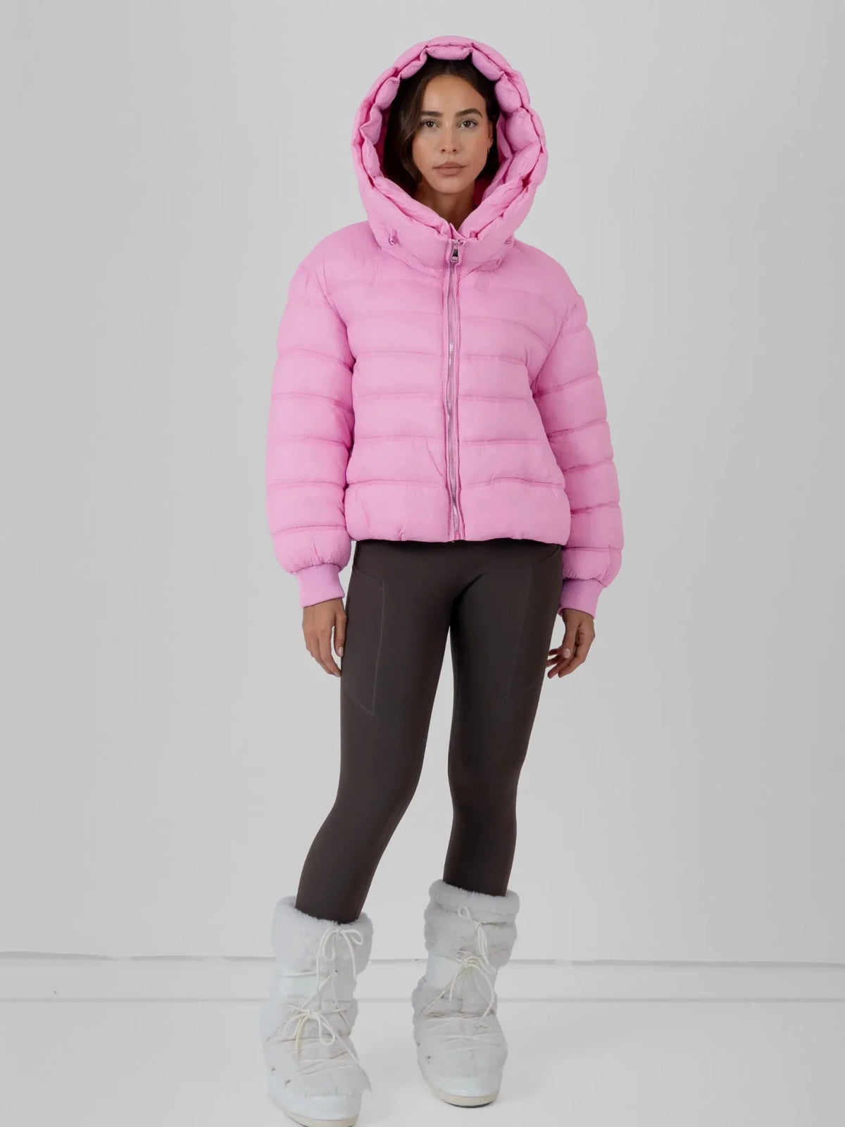 PUFFLT Oversized Hood Short Puffer Jacket