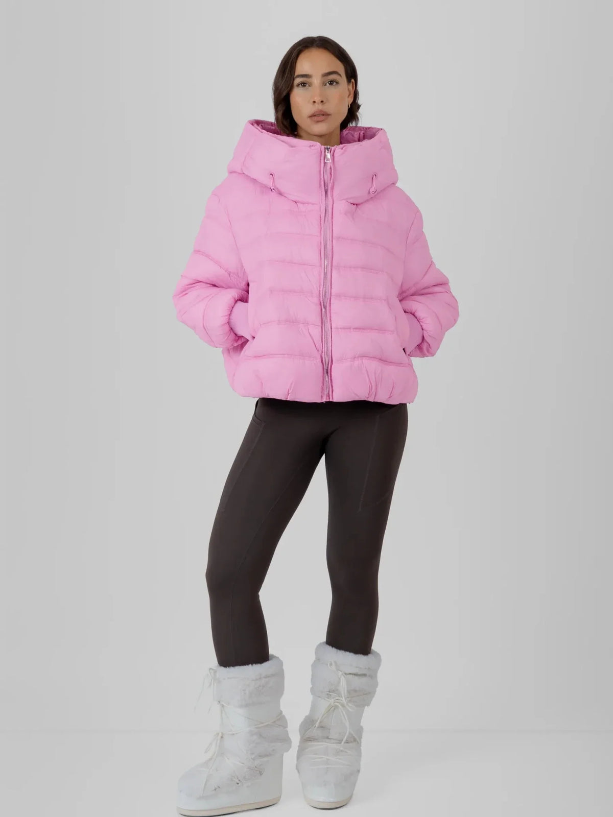 PUFFLT Oversized Hood Short Puffer Jacket
