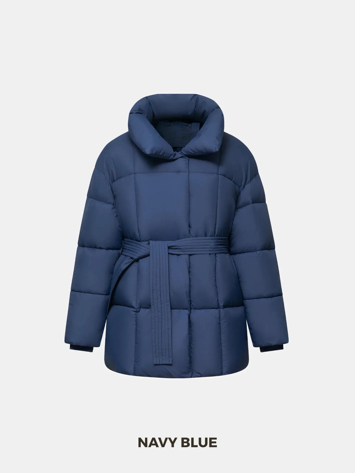 PUFFLT Mid Length Belted Puffer Jacket