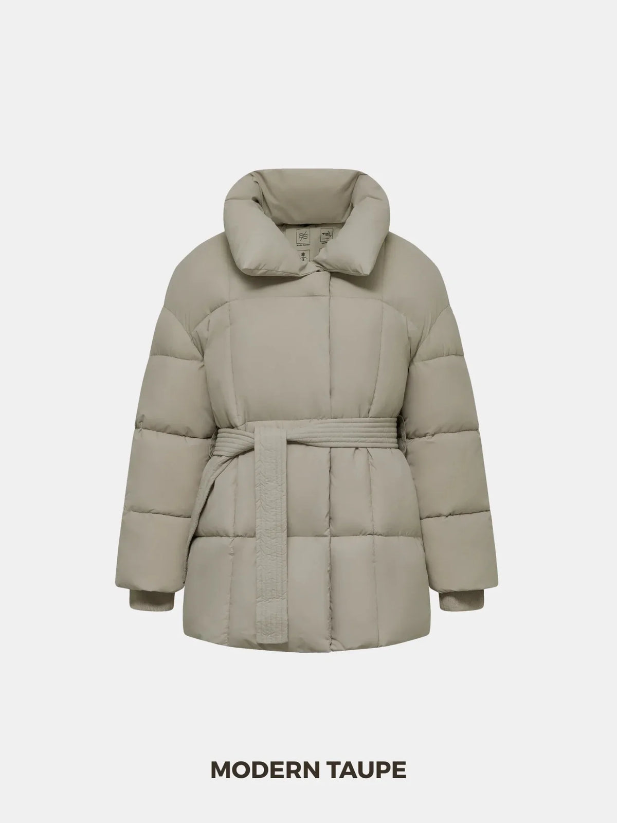 PUFFLT Mid Length Belted Puffer Jacket