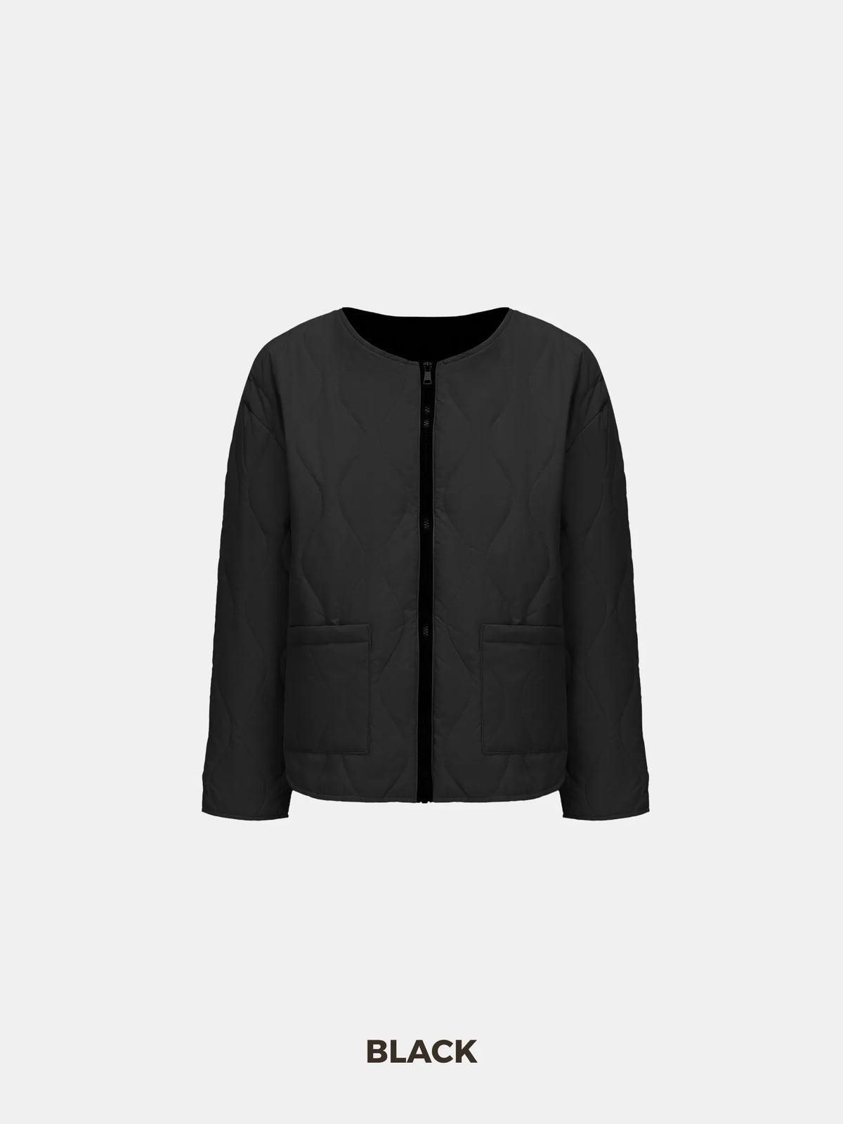 PUFFLT Round Neck Quilted Puffer Jacket