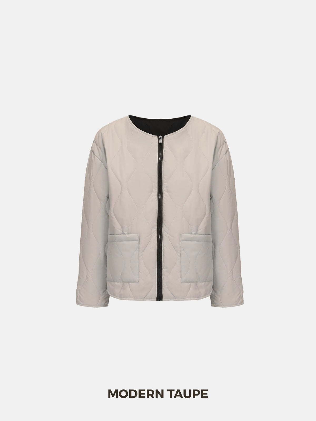 PUFFLT Round Neck Quilted Puffer Jacket