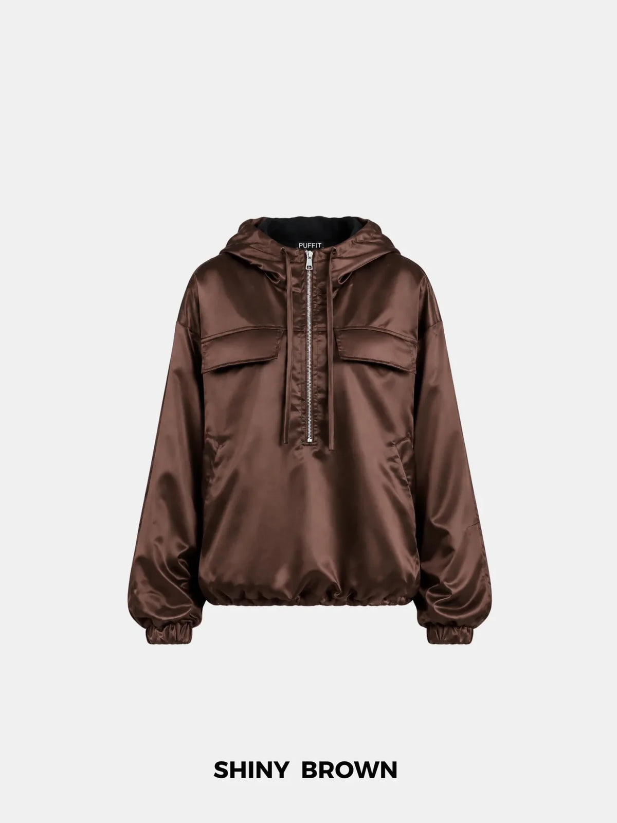 PUFFLT Shiny Oversized Fleece Lined Hoodie