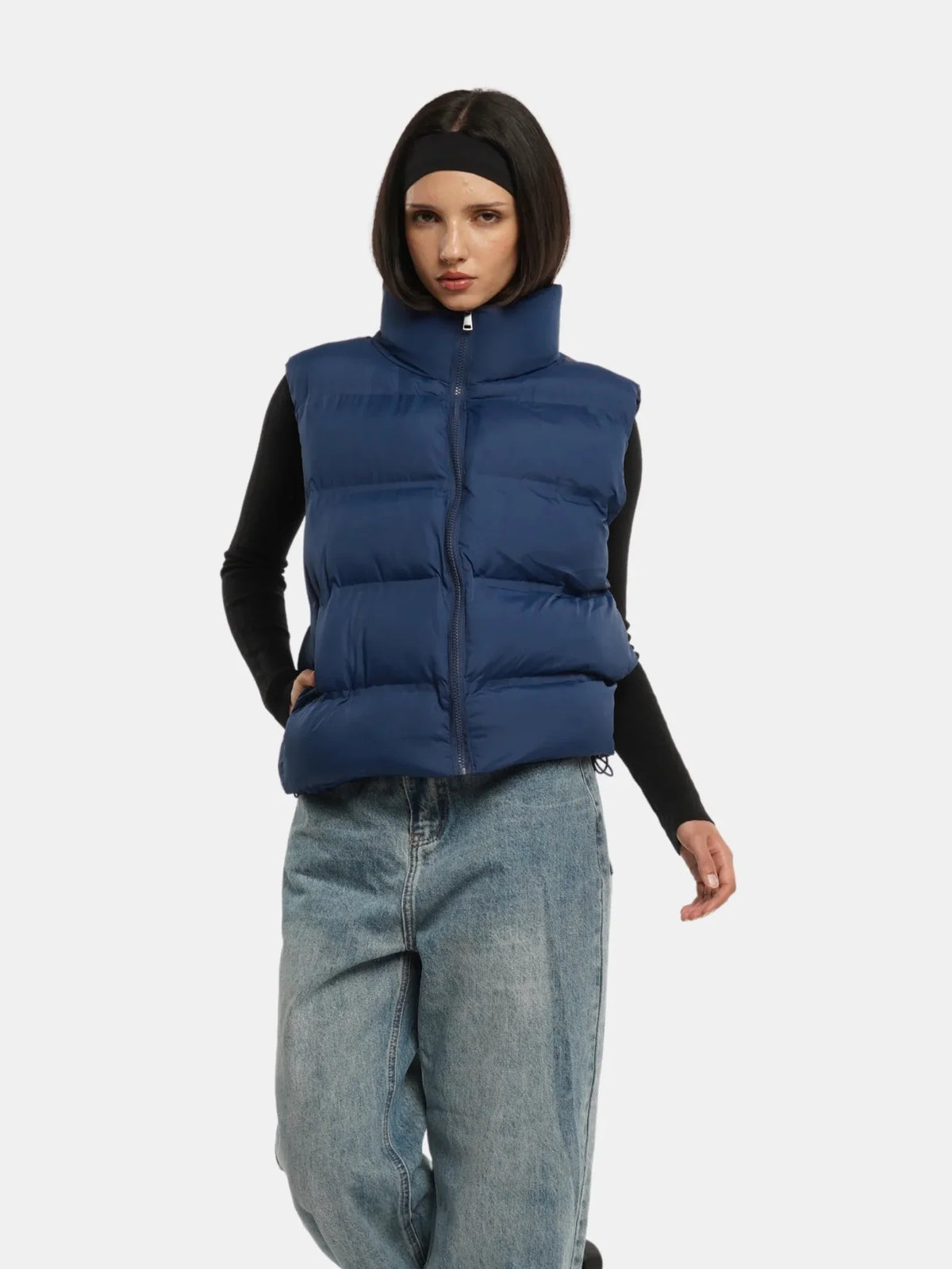 PUFFLT Taped Seams Funnel Neck Puffer Gilet