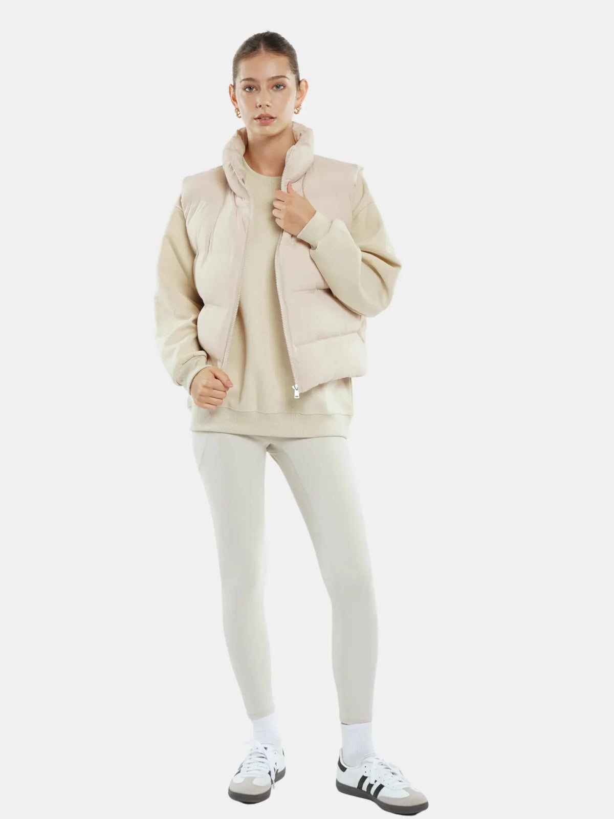 PUFFLT Taped Seams Funnel Neck Puffer Gilet