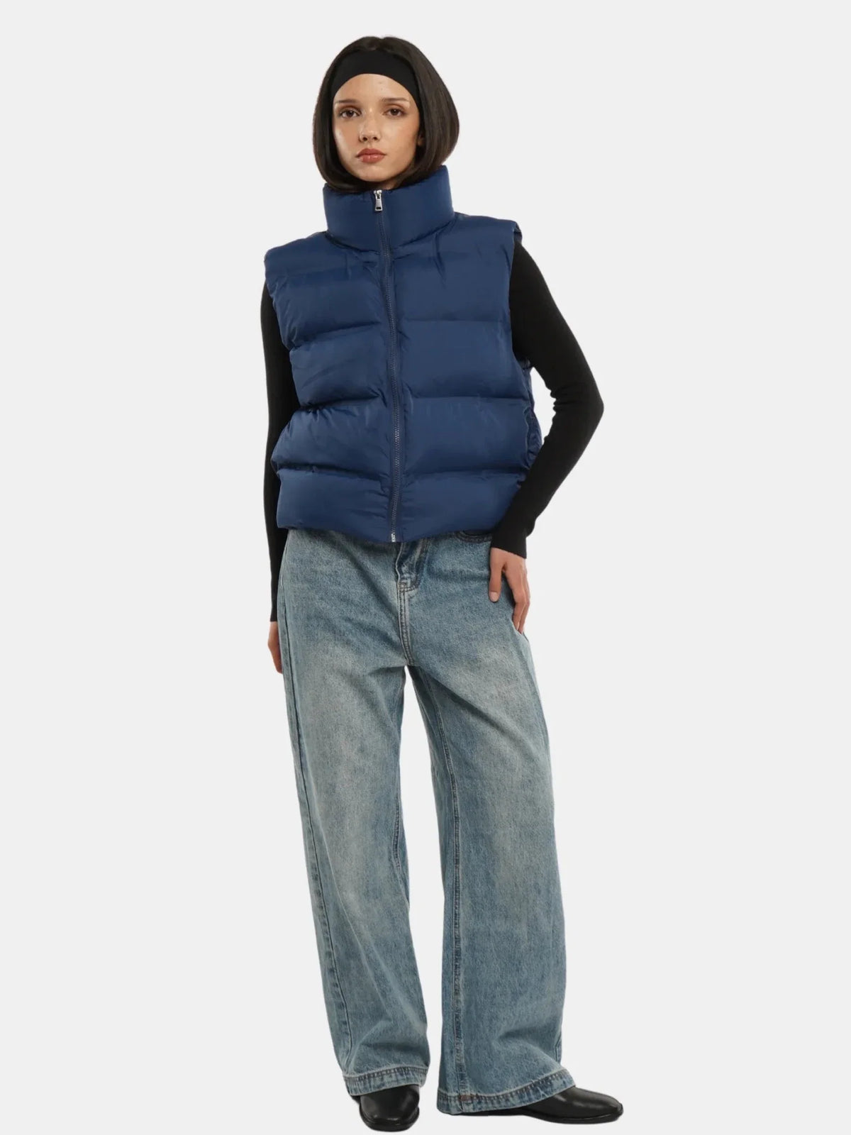 PUFFLT Taped Seams Funnel Neck Puffer Gilet