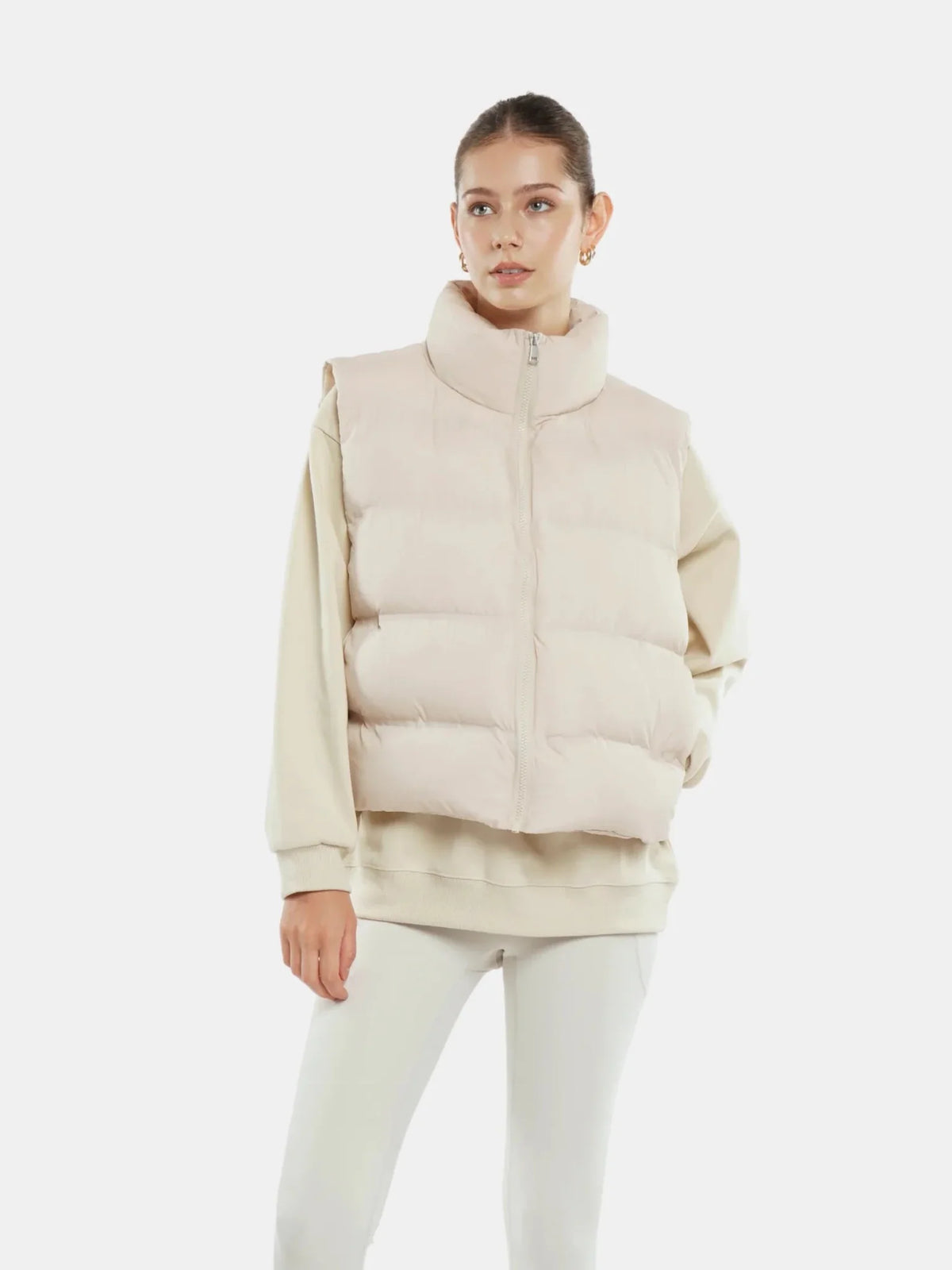 PUFFLT Taped Seams Funnel Neck Puffer Gilet