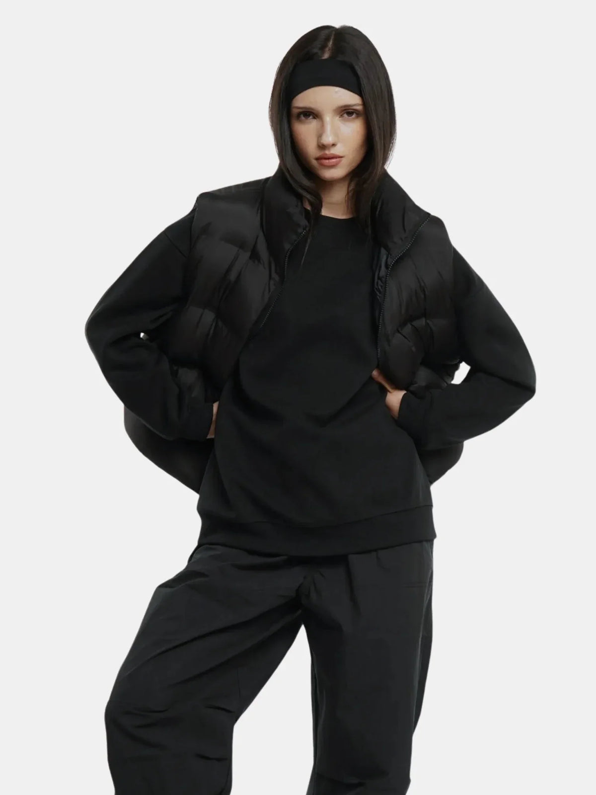PUFFLT Taped Seams Funnel Neck Puffer Gilet